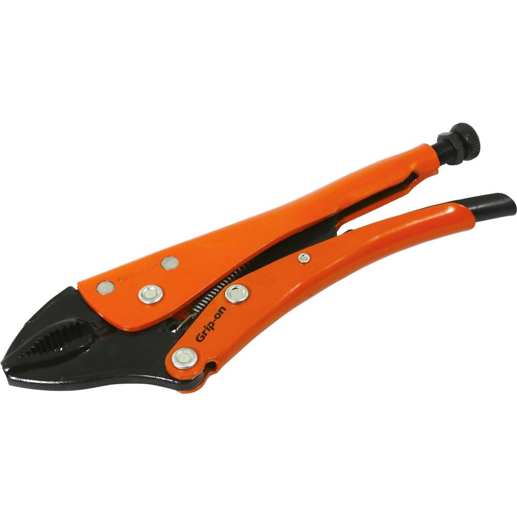 Grip-on, 10in. Locking Pliers Curved Jaws With Wire Cutter, Pieces (qty.) 1 Material Alloy Steel, Jaw Capacity 2.44 in, Model# 121-10F